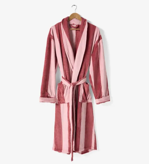 Linen House Plush Ocean City Rosewood Robe